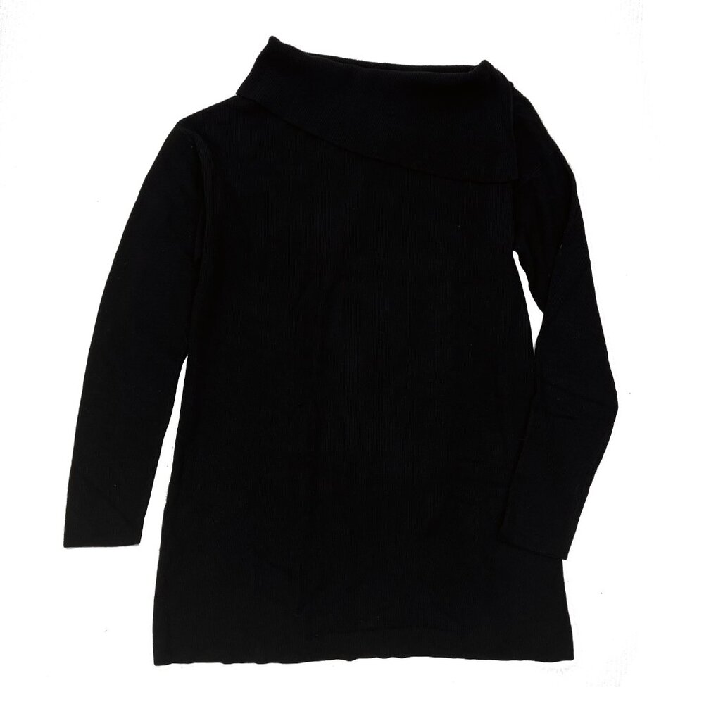 Lafayette 148 New York Black Stretch Long Sleeve Top Womens S - Picture 5 of 5